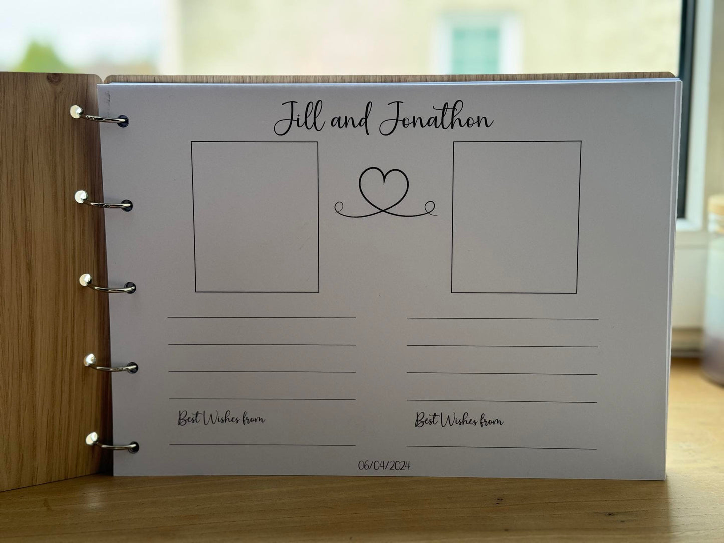 Wooden Guest Book